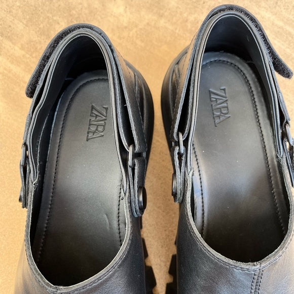 Zara x Vibram Black Slingback Clog Platform Slip On Shoes 42